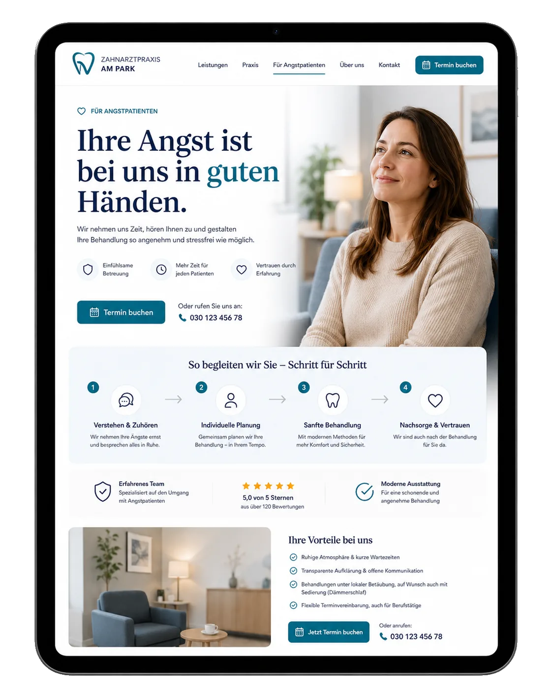 Kieferorthopädie Website Beispiel